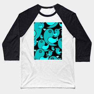 Paisley Bird Teal Baseball T-Shirt